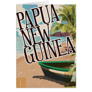 Papua-Neuguinea Vintage-Reiseposter-Kunst.