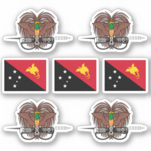 Papua-Neuguineische Symbole / Wappen und Flagge Aufkleber