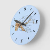 Papua New Guinea Map Clock Runde Wanduhr (Winkel)