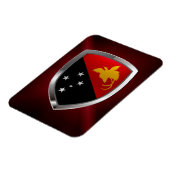 Papua New Guinea Metallic Emblem Magnet (Linke Seite)