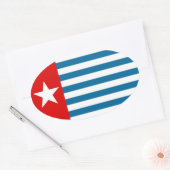 Papua Ovaler Aufkleber (Umschlag)