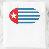 Papua Ovaler Aufkleber (Tasche)