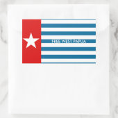 Papua Rechteckiger Aufkleber (Tasche)