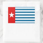 Papua Rechteckiger Aufkleber (Tasche)