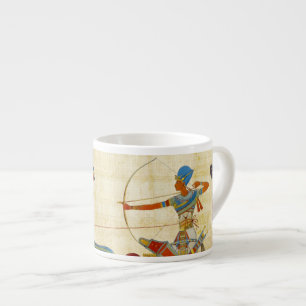 Papyrus der Pferde des altägyptischen Pharaos Rams Espressotasse