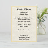 Papyrus Light Tan Paper Image Brautparty Einladung (Stehend Vorderseite)