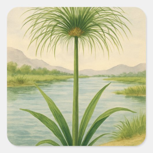 Papyrus Pflanze Sticker - Altes ägyptisches Symbol (Vorderseite)