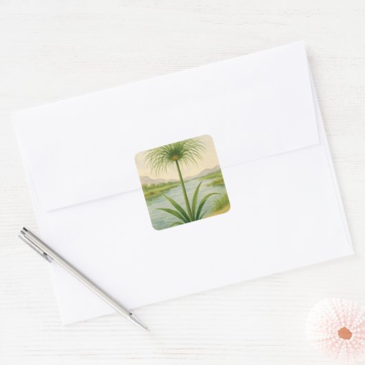 Papyrus Pflanze Sticker - Altes ägyptisches Symbol (Umschlag)