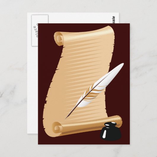 Papyrus Postkarte (Vorne/Hinten)