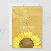 Papyrus Sunflower Rustic Fall Brautparty Einladung (Vorderseite)