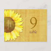Papyrus Sunflower Wedding Tischnummer (Vorderseite)