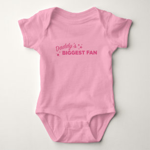 Papys größter Lüfter in rosa Text Niedlich Baby Strampler