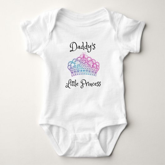 Papys kleine Prinzessin Bodysuit-Mädchen-Geschenk Baby Strampler (Vorderseite)