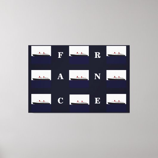 Paquebot France Leinwanddruck (Vorderseite)