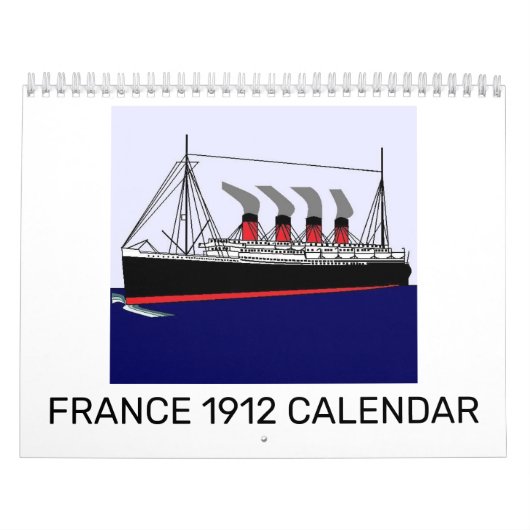 Paquebot Frankreich 1912 Kalender (Titelbild)