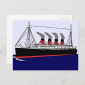 Paquebot Frankreich Postkarte 1912 (Vorne/Hinten)