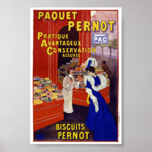 Paquet Pernot Vintage Werbeplakat Restauriert Poster