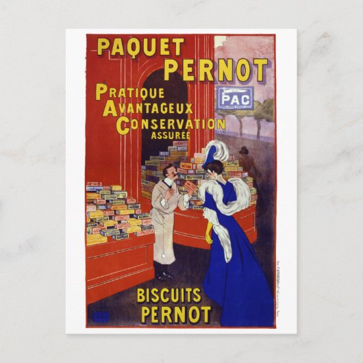 Paquet Pernot Vintages Werbeplakat Postkarte (Vorderseite)