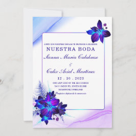 Paquete de boda Orquídea azul Einladung