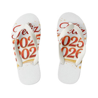 Par de Chancletas con Diseño “Feliz 2025–2026” | C Kinderbadesandalen
