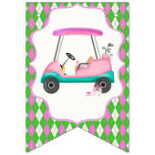 Par-Fect Day Eleganter Golf Cart Ready Baby Dusche Wimpelkette (Erste Fahne)