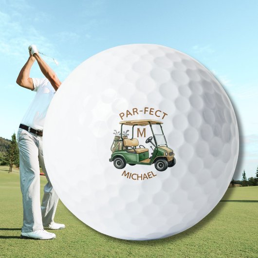 Par-fekte maßgeschneiderte Monogramm-Namens-Golfbä Golfball