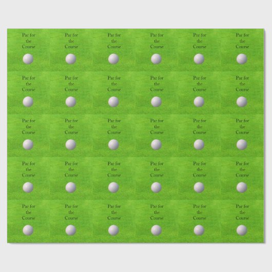Par for the Course with Golf Ball Geschenkpapier (Flach)