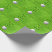 Par for the Course with Golf Ball Geschenkpapier (Ecke)