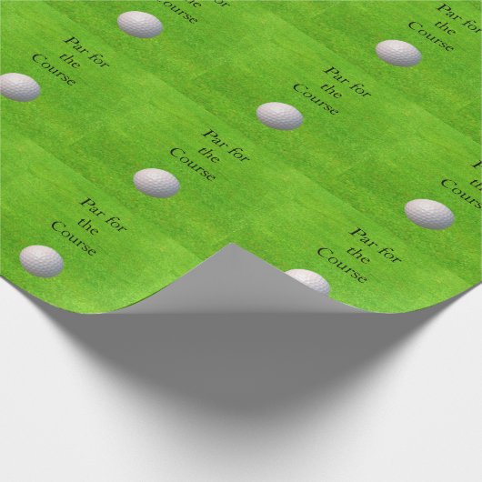 Par for the Course with Golf Ball Geschenkpapier (Ecke)