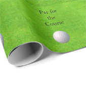 Par for the Course with Golf Ball Geschenkpapier (Rolleneckpunkt)