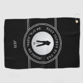 Par Funny Putts Golfer Men Black Golfhandtuch (Horizontal)