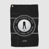 Par Funny Putts Golfer Men Black Golfhandtuch (Vorderseite)