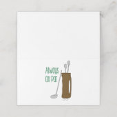 Par Golf Platzkarte (Außenseite Aufgefaltet)