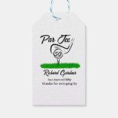 Par Off for an UnForeGettable 50th Birthday Party Geschenkanhänger (Rückseite)