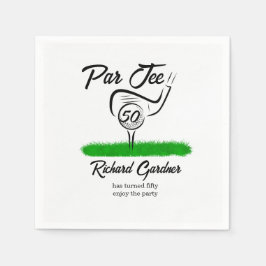 Par Off for an UnForeGettable 50th Birthday Party Serviette