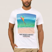 Par Sands Beach Cornwall Strandposter T-Shirt (Vorderseite)