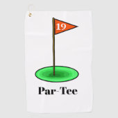 Par-T-Shirt 19. Loch Golf Handtuch (Vorderseite)