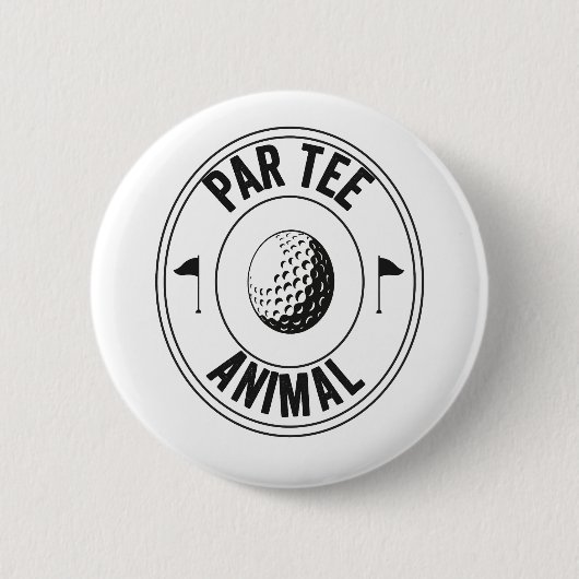 Par-T-Shirt Animal lustige Golfing Vater Gift Golf Button (Vorderseite)