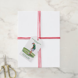 Par-T-Shirt auf dem Green Golf Birthday Bash Geschenkanhänger