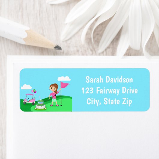 Par-T-Shirt Chibi Girl Birthday Golf Party (Insitu)