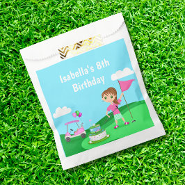 Par-T-Shirt Chibi Girl Birthday Golf Party Geschenktütchen