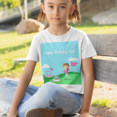 Par-T-Shirt Chibi Girl Birthday Golf Party T-Shirt