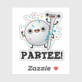 Par-T-Shirt Funny Golf Pun Aufkleber (Blatt)