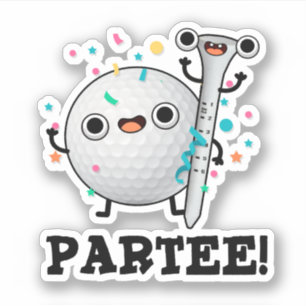 Par-T-Shirt Funny Golf Pun Aufkleber