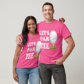 Par T-Shirt Golf Ball mit T-Shirt Button Funny Gol (Unisex)