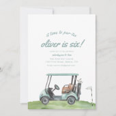 Par-T-Shirt Golf Geburtstagsparty Einladung (Vorderseite)