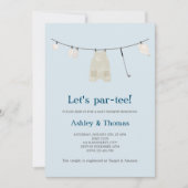 Par-T-Shirt Golf Niedlich Boy Baby Shower Einladung (Vorderseite)