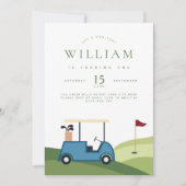 Par T-Shirt Golf Raute Muster Einladung (Vorderseite)