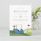 Par T-Shirt Golf Raute Muster Einladung (Stehend Vorderseite)