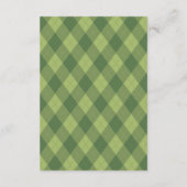 Par T-Shirt Golf Raute Muster Geburtstag Begleitkarte (Rückseite)